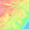 Topografische kaart Entre Rios, hoogte, reliëf