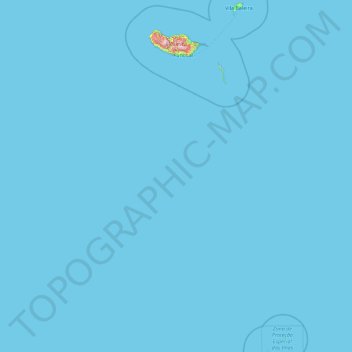 Topografische kaart Madeira, hoogte, reliëf