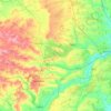 Topografische kaart Rutland, hoogte, reliëf