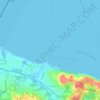 Topografische kaart Atlantic Highlands, hoogte, reliëf