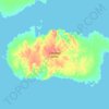 Topografische kaart Cornwall Island, hoogte, reliëf