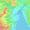 Topografische kaart Margate, hoogte, reliëf
