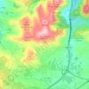Topografische kaart Senija, hoogte, reliëf