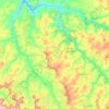 Topografische kaart Flor de Minas, hoogte, reliëf