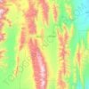 Topografische kaart Palmillas, hoogte, reliëf