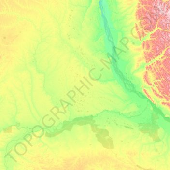 Topografische kaart Вилюйский улус, hoogte, reliëf