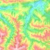Topografische kaart Cabuérniga, hoogte, reliëf