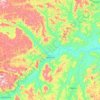 Topografische kaart Almenara, hoogte, reliëf