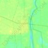 Topografische kaart Fayetteville, hoogte, reliëf
