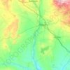 Topografische kaart Cinca Medio, hoogte, reliëf