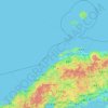 Topografische kaart Shimane Prefecture, hoogte, reliëf