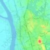 Topografische kaart Kamayut District, hoogte, reliëf