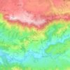 Topografische kaart Pruines, hoogte, reliëf