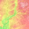 Topografische kaart Joliet, hoogte, reliëf