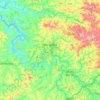 Topografische kaart Varginha, hoogte, reliëf