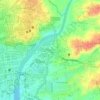 Topografische kaart Gulod Labac, hoogte, reliëf