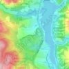 Topografische kaart Lexington Reservoir, hoogte, reliëf