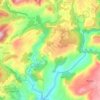 Topografische kaart Miranda del Castañar, hoogte, reliëf