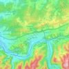 Topografische kaart 58642, hoogte, reliëf