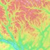 Topografische kaart Rivière-Verte Parish, hoogte, reliëf