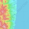 Topografische kaart Tomioka, hoogte, reliëf