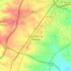 Topografische kaart Humanes de Madrid, hoogte, reliëf