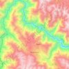 Topografische kaart Huaccana, hoogte, reliëf