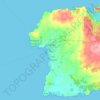 Topografische kaart Ciutadella, hoogte, reliëf