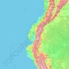 Topografische kaart Équateur, hoogte, reliëf