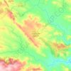 Topografische kaart Puebla del Maestre, hoogte, reliëf