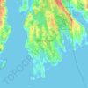 Topografische kaart Little Compton, hoogte, reliëf