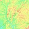 Topografische kaart Sabinópolis, hoogte, reliëf
