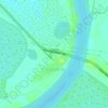 Topografische kaart Colastiné Sur, hoogte, reliëf