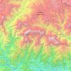 Topografische kaart Annapurna Himal, hoogte, reliëf