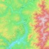 Topografische kaart Agematsu, hoogte, reliëf