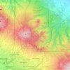 Topografische kaart Cantón Heredia, hoogte, reliëf
