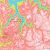 Topografische kaart Aurland, hoogte, reliëf