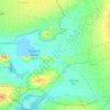 Topografische kaart Great Rann of Kutch, hoogte, reliëf