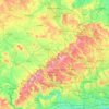 Topografische kaart Buckinghamshire, hoogte, reliëf