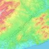 Topografische kaart Alto Penedés, hoogte, reliëf