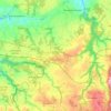 Topografische kaart Plouigneau, hoogte, reliëf