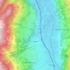 Topografische kaart Fügen, hoogte, reliëf