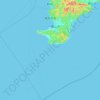 Topografische kaart Minamiboso, hoogte, reliëf