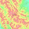 Topografische kaart Scapegoat Wilderness Area, hoogte, reliëf