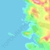 Topografische kaart Primošten, hoogte, reliëf
