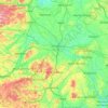 Topografische kaart Shropshire, hoogte, reliëf