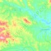 Topografische kaart Craco, hoogte, reliëf