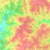 Topografische kaart Holly Springs, hoogte, reliëf