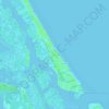 Topografische kaart Ponce Inlet, hoogte, reliëf
