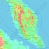 Topografische kaart Malaysia - Kuala Lumpur Timezone, hoogte, reliëf